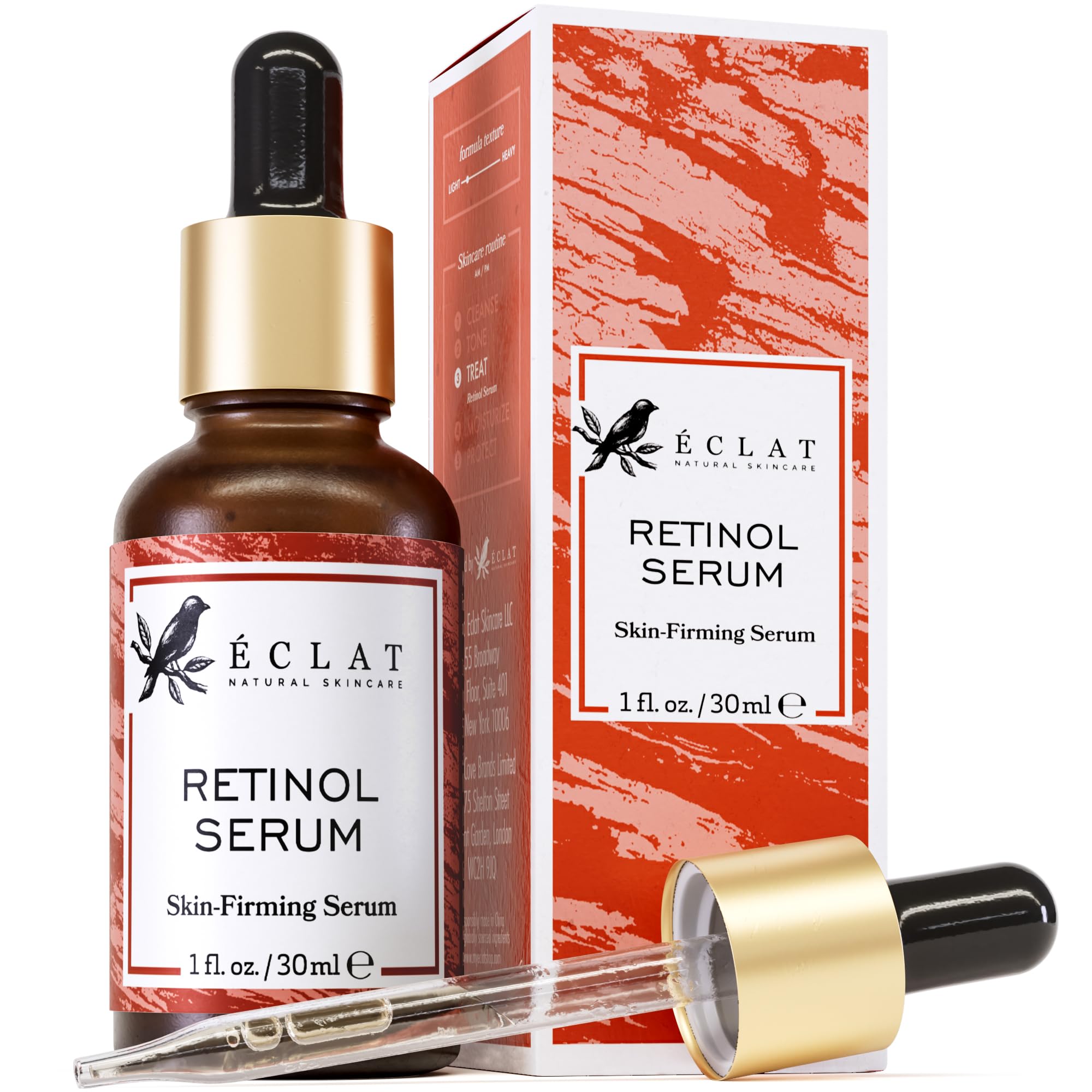 Eclat Skincare Vitamin C Serum - Skin Care for Dark Spots, Vitamin C Serum for Face with Hyaluronic Acid, Ferulic Acid, & Vit E - Anti Aging and Skin Brightening Vit C Formula for Face Care 1 Fl Oz