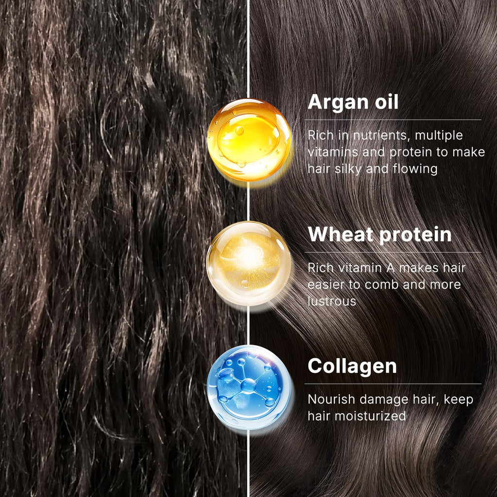 Karseell Collagen Hair Treatment for Dry Damaged Hair, 3.38floz | Deep Repair Conditioning Argan Oil Collagen Hair Mask Essence All Hair Types