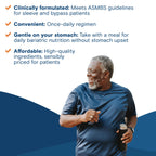 Bariatric Fusion Bariatric Multivitamin Without Iron | 1 Per Day | Post Surgery Patients | Iron Free Vitamin for Gastric Bypass and Sleeve Gastrectomy | Easy to Swallow Capsules | One Month Supply