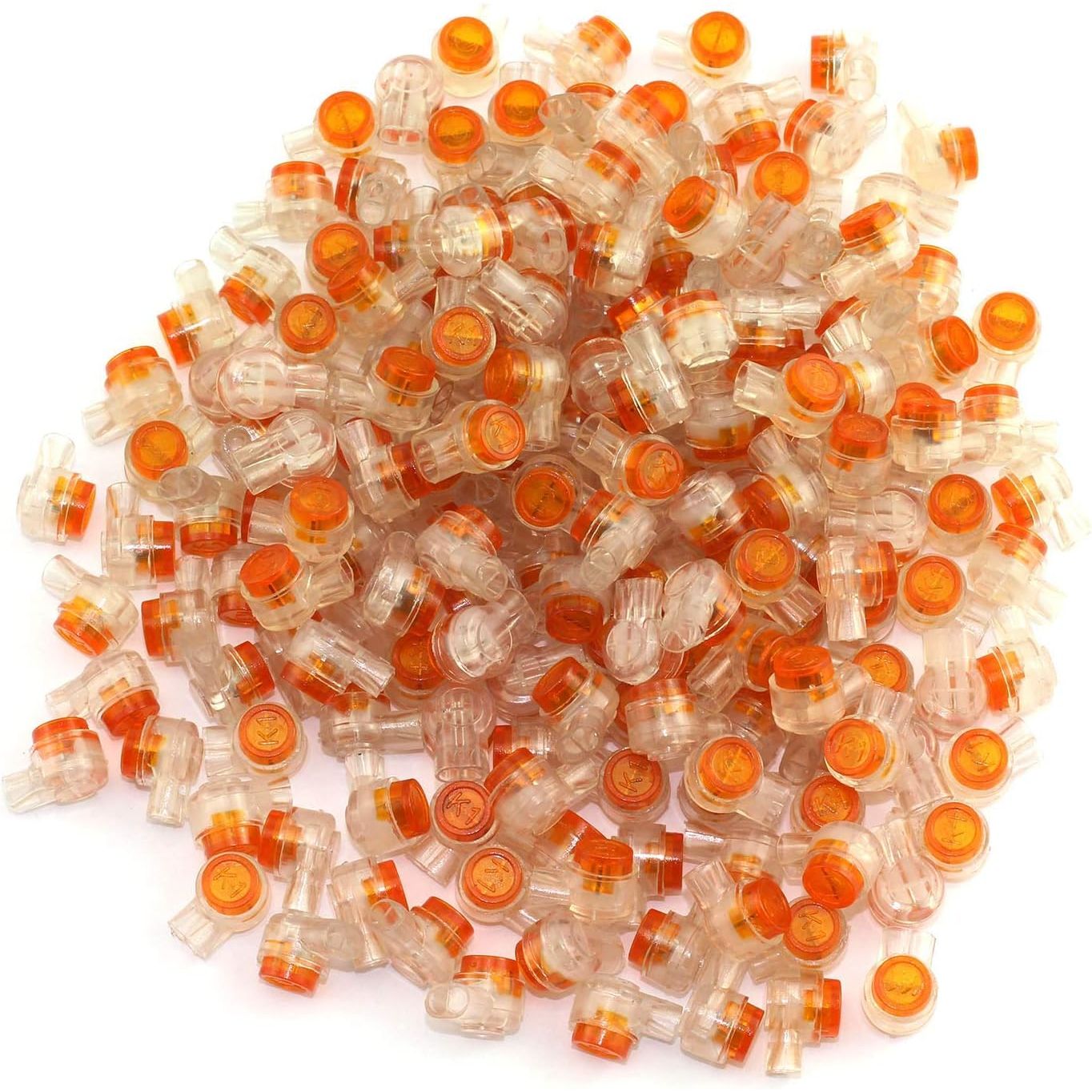 Buy now 200 Pack UY Wire Connector Uvital Waterproof Clear Button Telephone Wire Connectors UY Butt Splice Connector Network Cable Terminals K1 (K1) at indiglob india