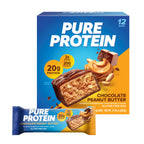 Buy now Pure Protein Chocolate Peanut Caramel Protein Bars â€“ 20g Protein, 3g Sugar, 190 Calories (12 count) Low Sugar* High Protein Snack - Gluten Free - Perfect for a Healthy Snack at indiglob india