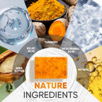 5 Pcs 80g Turmeric Kojic Acid Soap Bars with 2 Foaming Mesh Nets | Infused with Retinol, Collagen, Vitamin E & Shea Butter, SLS-Free, Gentle for Face, Body & Underarms, Fits Oily & Dry Skin