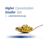 Spoonful Mini Omega 3 Fish Oil, iFOS Certified, 1290 mg Per Serving, 120 Softgels Pearls, Small Size Easy to Swallow Capsules, Made in USA
