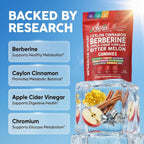 Sugar Savior Ceylon Cinnamon Berberine Gummies Apple Cider Vinegar Artichoke Turmeric Blueberry Ginseng Banaba Bitter Melon Black Pepper Vitamin D Zinc GLP1 Gummies 60 Count by Clean Nutra