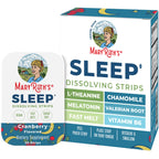 Sleep Dissolving Strips by MaryRuth's | L Theanine | Chamomile Flower | Melatonin 5mg | Valerian Root | Vitamin B6 | Sugar Free | Cranberry Flavor | Vegan | Gluten Free | Dairy Free | 30 Count