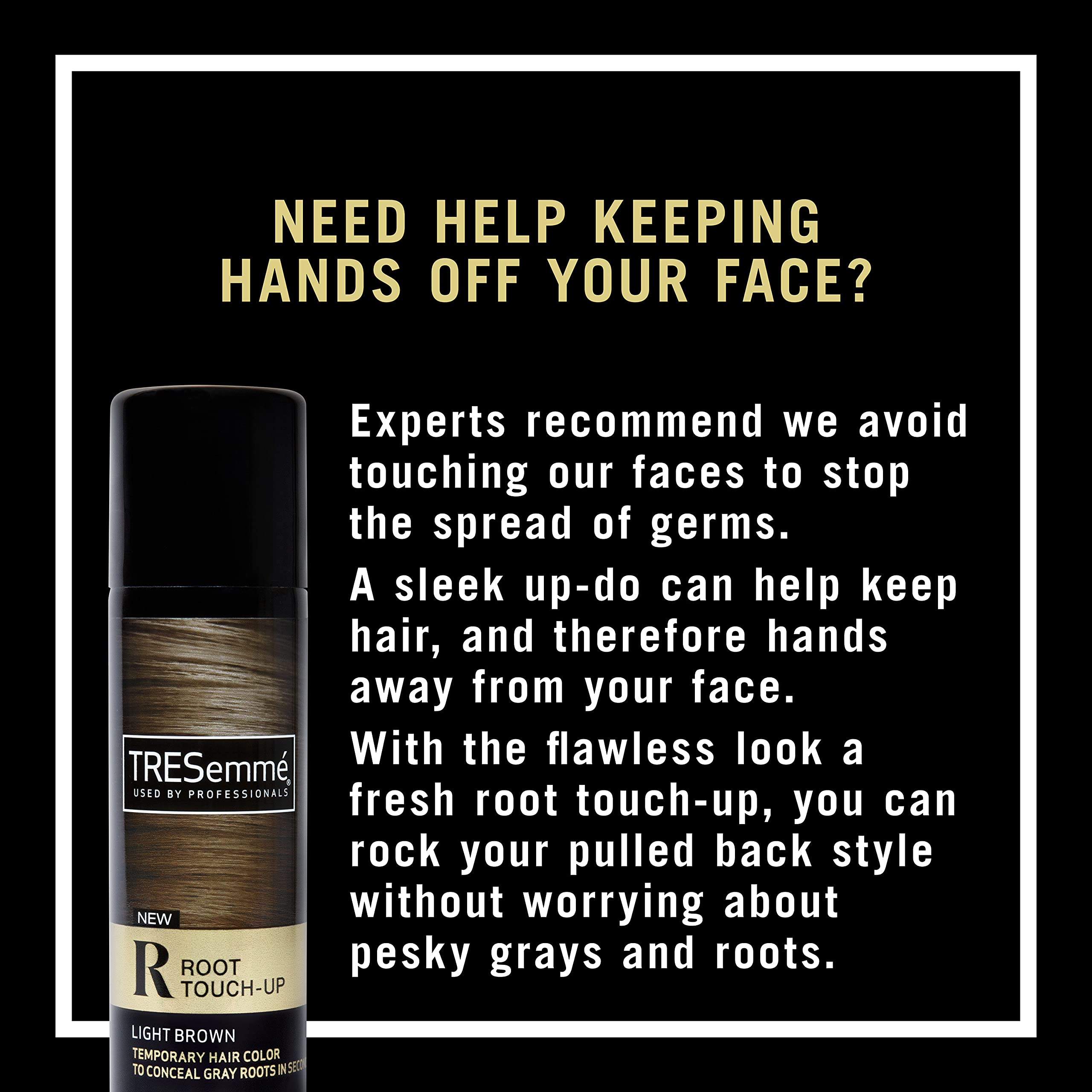 TRESemmé Root Touch-Up, Light Brown Hair Temporary Hair Color, Ammonia-free, Peroxide-free Root Cover Up Spray 2.5 oz | Light Brown Hair Ammonia-free, Peroxide-free Root Cover Up Spray