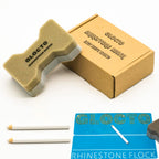 GLOCTO Brush Tool to Spread Rhinestones for Templates Stencil Magic Sticky Flock