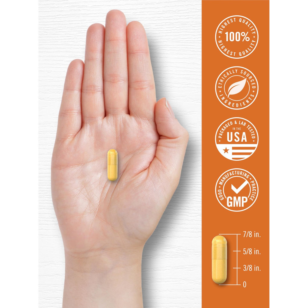 Carlyle Turmeric Curcumin with Black Pepper | 180 Capsules | Turmeric Complex Supplement | Non-GMO, Gluten Free