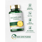 Carlyle Bromelain 1700 mg | 90 Capsules | Pineapple Enzyme Supplement | Non-GMO and Gluten Free