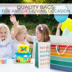 Beautiful Birthday Gift Bags Set of 2 with Tissue Paper, Cards & Stickers