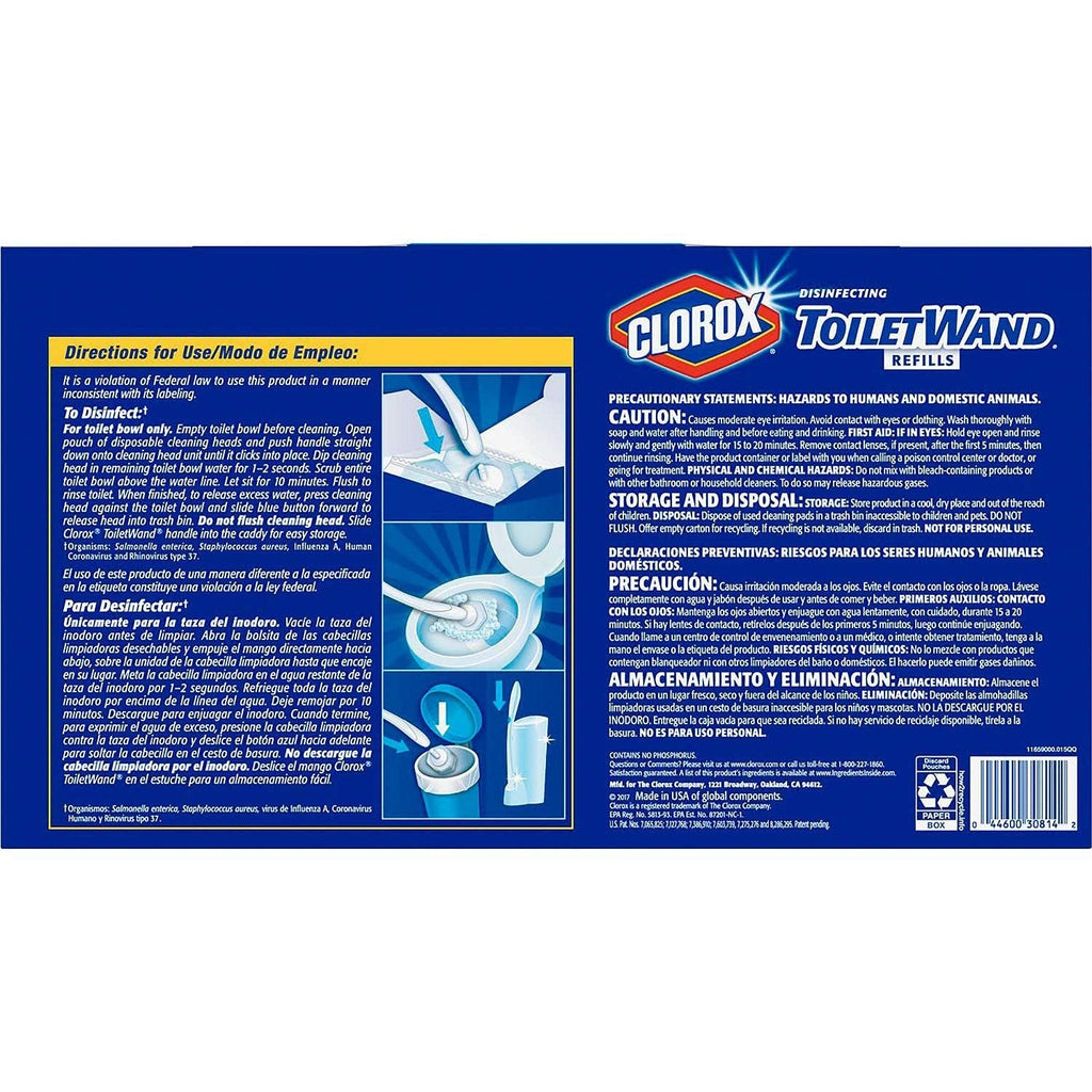 Buy now Clorox ToiletWand,Disposable Toilet Cleaning Rainforest Rush Refill (36 Count 1 Toilet) at indiglob india