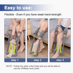Compression Sock Aid Device | Size for Leg Circ 16 in or Less | Helper Device for Putting on Compression Stocking, Easy On Donning Aid Tool for Socks & Stockings, Durable & User-Friendly Design