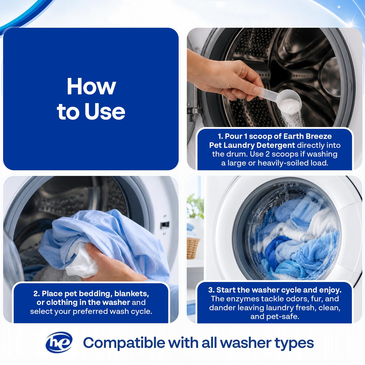 Earth Breeze Enzyme Laundry Booster Powder 2lbs (64 Loads)