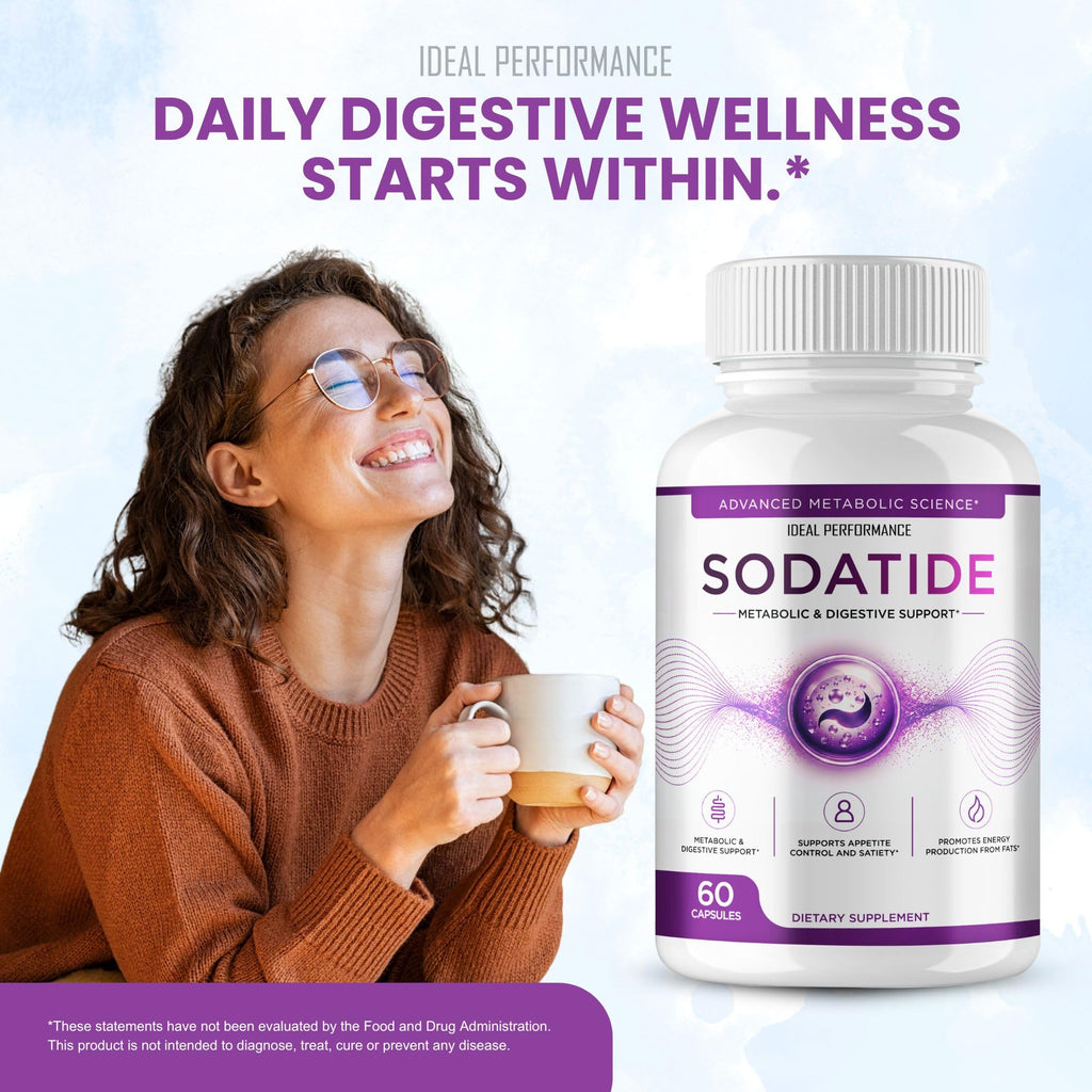 Sodatide Capsules, Official Soda Tide Supplement Pills All Natural Ingredients - Maximum Strength, Advanced Formula Probiotic Skin with Weight & Wellness Support, Overall Health Reviews (2 Pack)