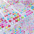 3165pcs Gem Stickers Crystal Crafts - self-Adhesive Stickers, Sticker Earrings, Children's Craft Supplies, Stickers in Various Shapes and Sizes.