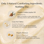 Baby Balm | 3 Natural Ingredient Moisturizing Stick for Eczema Relief, Sensitive Skin & Diaper Rash | Grass-Fed Tallow, Organic Jojoba & Beeswax | Lab Tested Baby-Safe, Made in USA