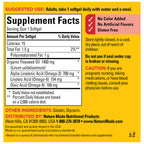Nature Made Extra Strength Flaxseed Oil 1400 mg Softgels, 100 Softgels | Fish Free Omega 3 Supplement for Men and Women, Dietary Supplement for Heart Health Support, Gluten Free, 100 Day Supply