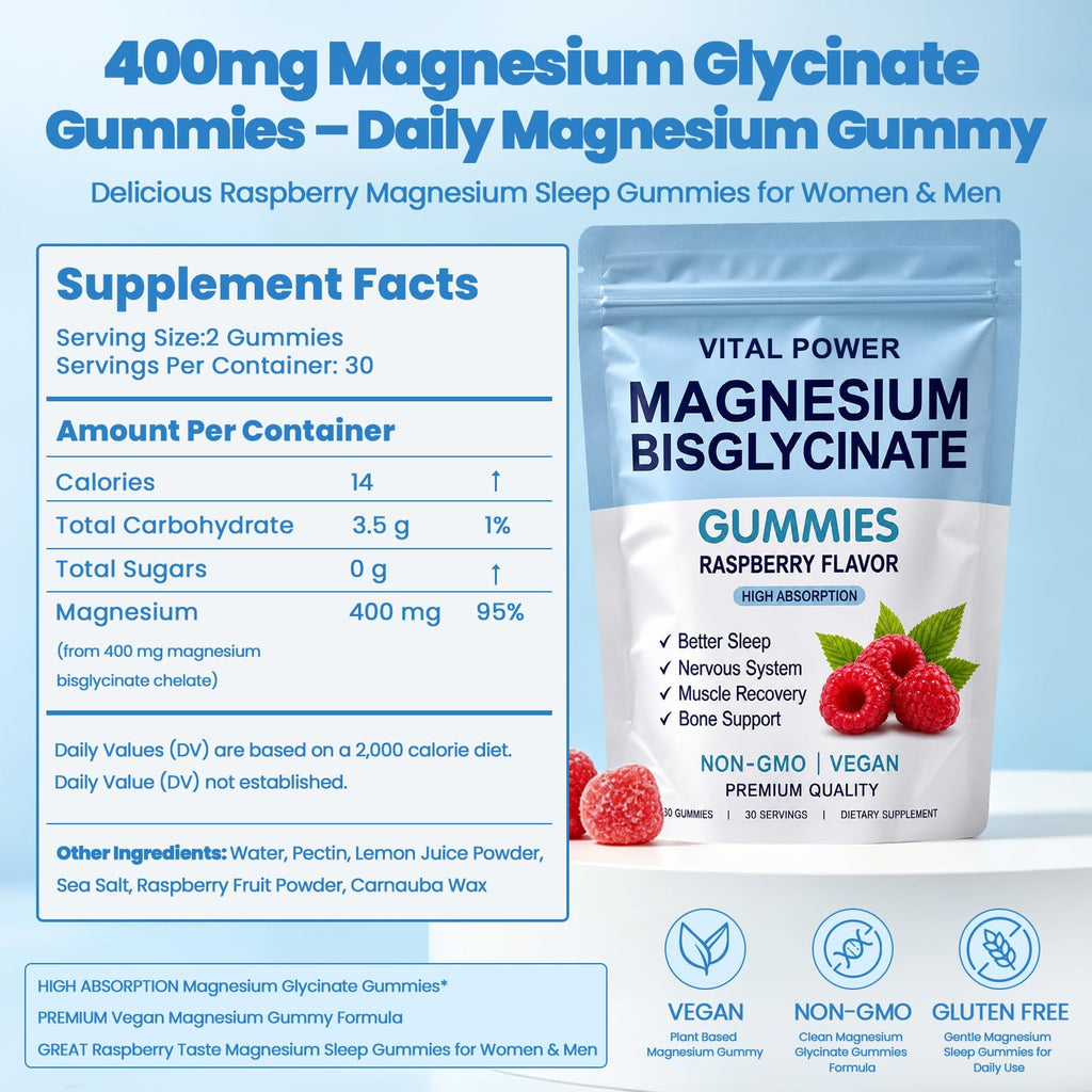 Magnesium Bisglycinate Gummies, 60 Gummies
