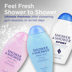 Shower to Shower Morning Fresh Body Powder for Chafing and Odor, 13 Oz | Deodorant powder with lavender, sweat absorbing, prevents chafing & odor, all over body powder for long lasting freshness