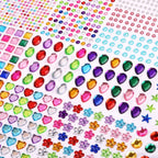1782pcs Gem Stickers, Self Adhesive Rhinestones Stick on Jewel for Crafts