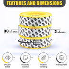 Alien Tape EZ Cut Easy Cut Double-Sided Mounting Tape, 10ft - Pre-Cut Grids for Hassle-Free Cutting, Strong Adhesive, Multi-Surface Use, No Scissors Needed, Perfect for Home & Office Projects