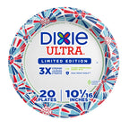 Dixie Ultra Limited Edition Paper Plates, 10" Dinner-Size Plates, 20 Count