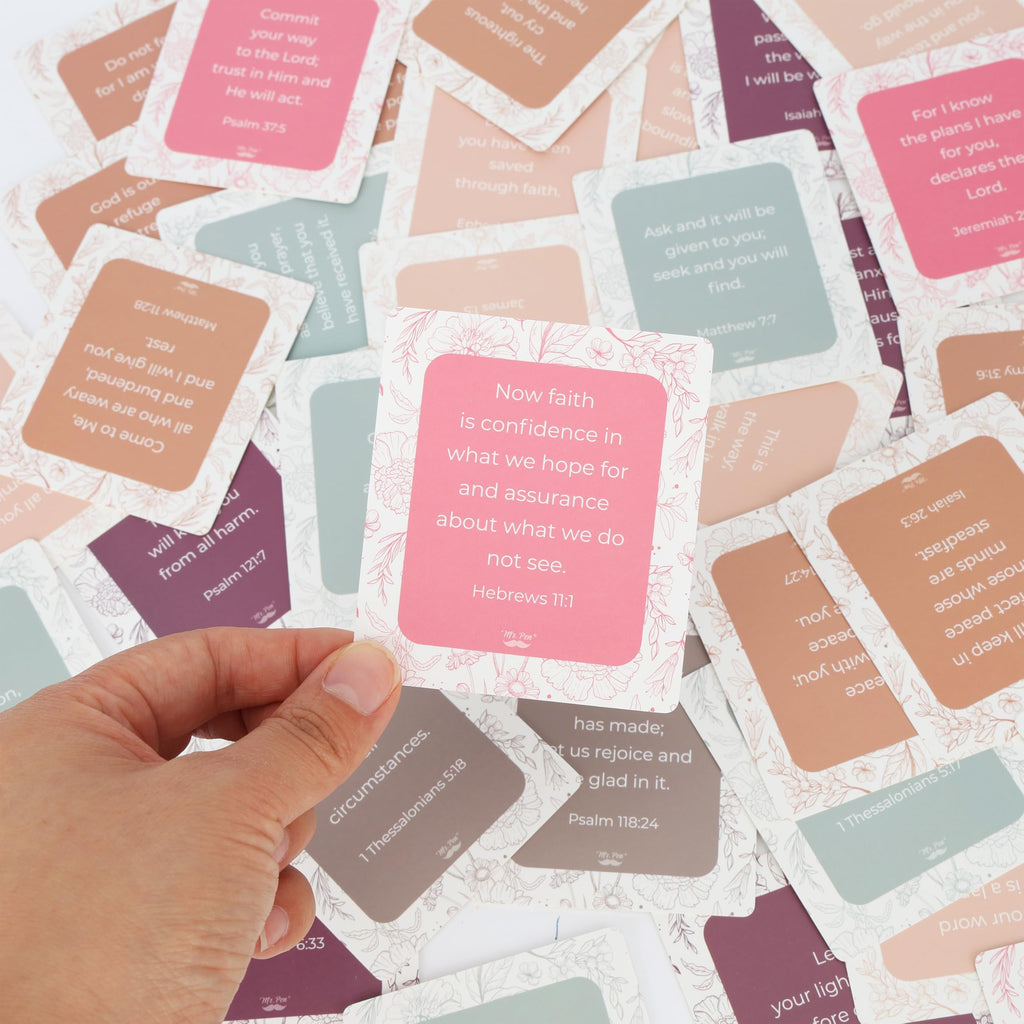 Mr. Pen- Bible Verse Cards, 60 Unique Mini Scripture Cards for Women & Men