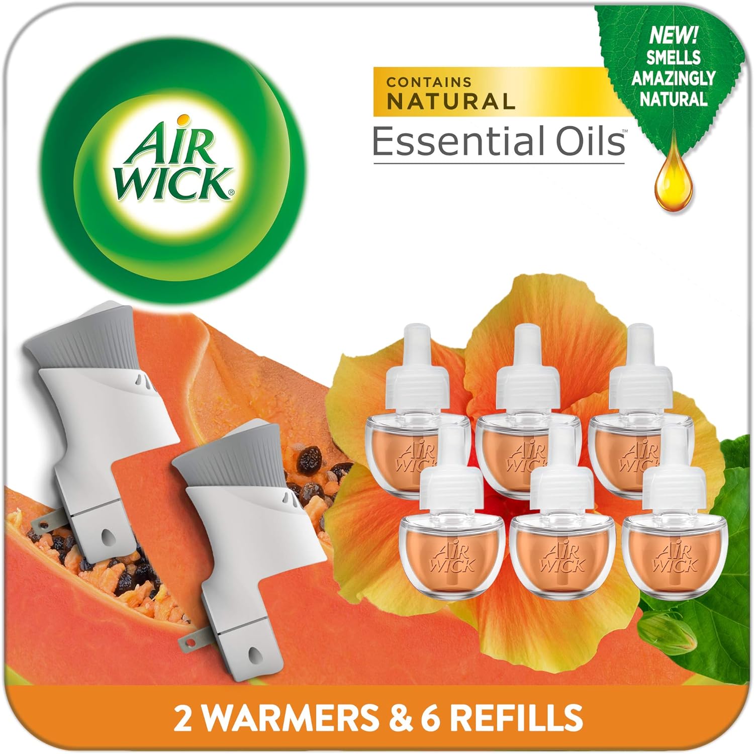 Buy now Air Wick Plug in Scented Oil Starter Kit, 2 Warmers + 6 Refills, Fresh Linen, Same Familiar Smell of Fresh Laundry, Eco Friendly, Essential Oils, Air Freshener Hawaii? at indiglob india