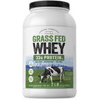 Carlyle Grass Fed Whey Protein Powder | 2lb | 33g of Protein Per Serving | Unflavored | Sugar and Hormone Free | Non-GMO and Gluten Free Supplement | By Herbage Farmstead