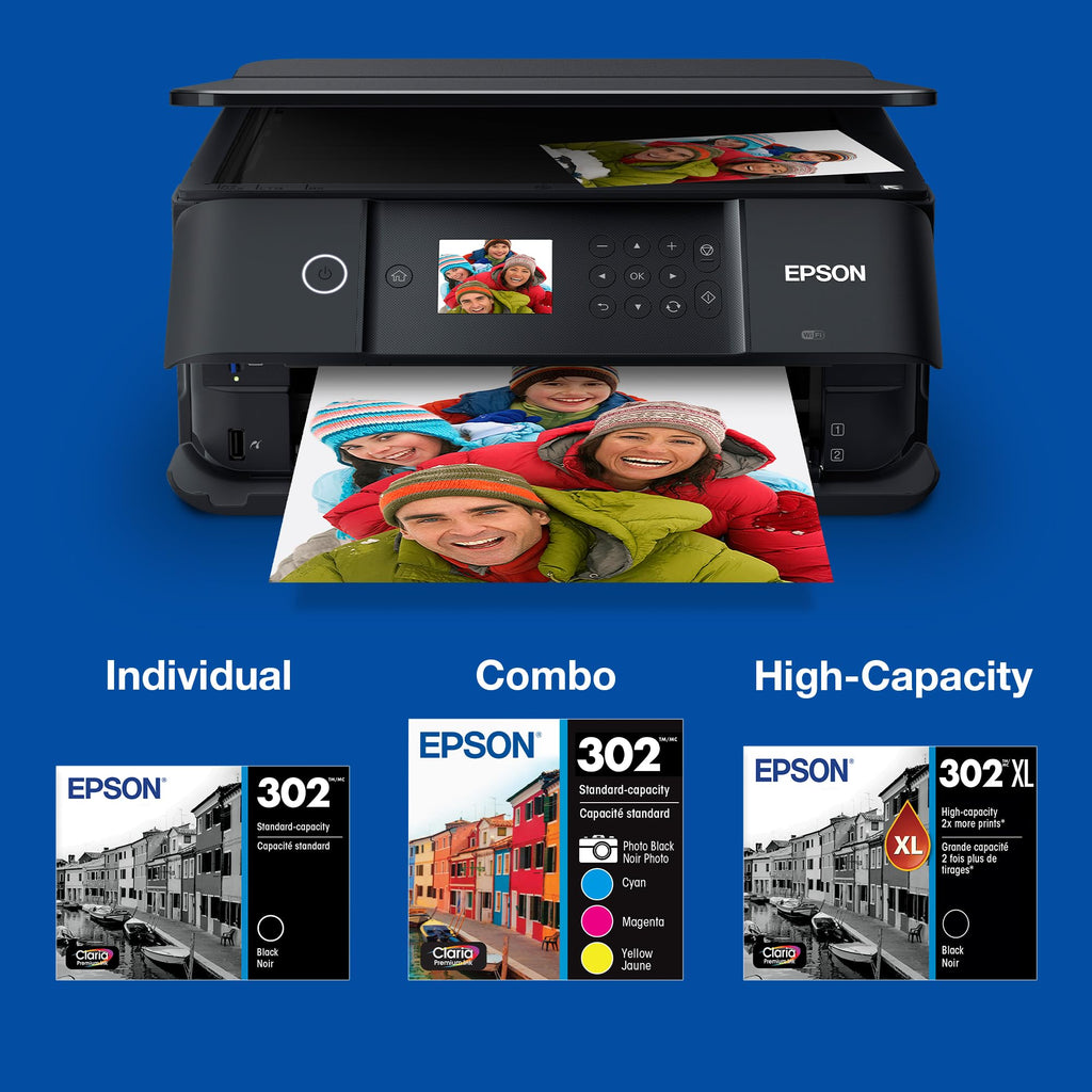 Epson 302 Claria Premium Ink Standard Capacity (T302020-S) Works with Expression XP-6000, 6100