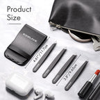 Tweezers for Women Facial Hair, Slant & Pointed Tweezers for Eyebrows, Ingrown Hair, Splinter Removal, Precision 4 Pack Tweezer Set, Stainless Steel Eyebrow Tweezers for Men and Women, Black