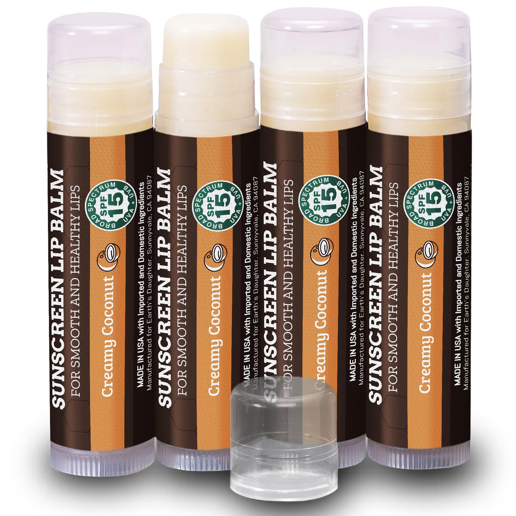 Buy now Earth's Daughter USDA Organic Lip Balm 6-Pack - Fruit Flavors, Beeswax, Coconut Oil, Vitamin E - Best Lip Repair Chapstick for Dry Cracked Lips - Moisturizing Lip Care at indiglob india