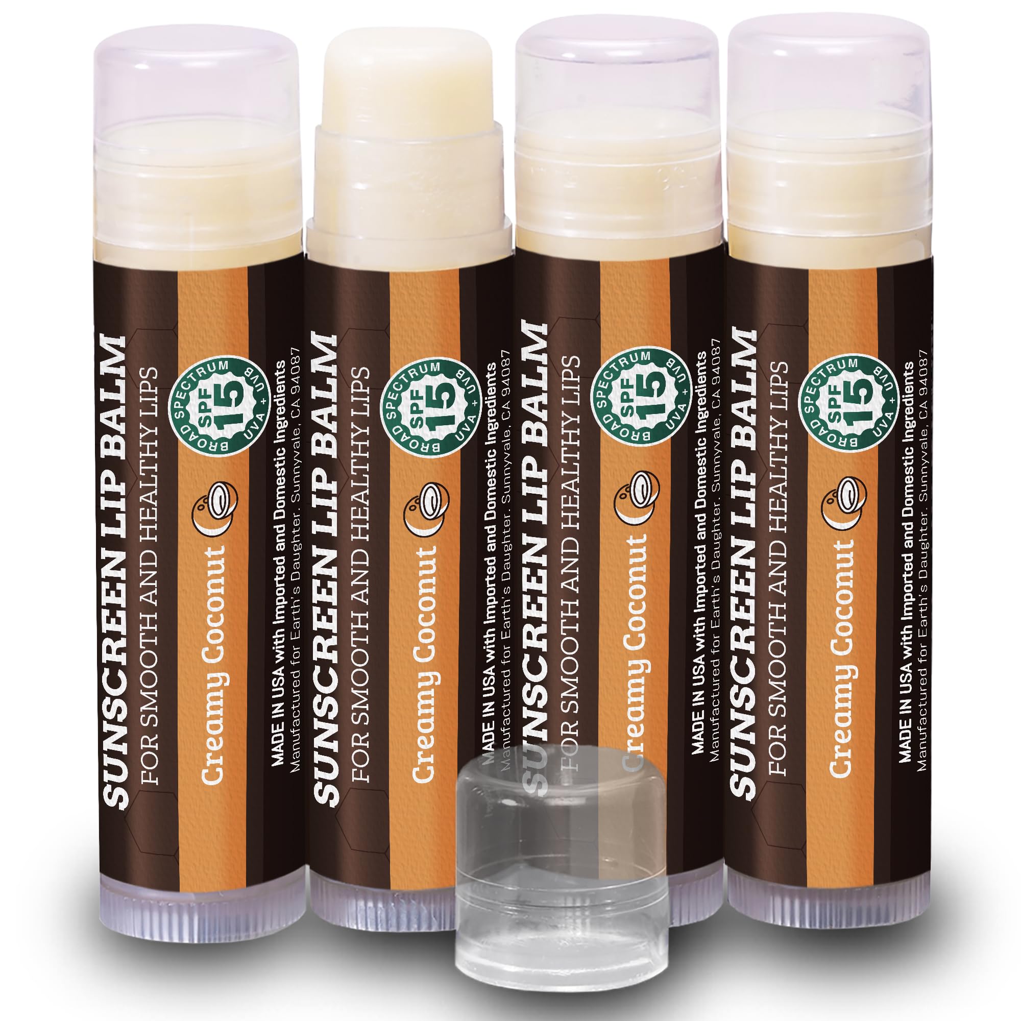 Buy now Earth's Daughter USDA Organic Lip Balm 6-Pack - Fruit Flavors, Beeswax, Coconut Oil, Vitamin E - Best Lip Repair Chapstick for Dry Cracked Lips - Moisturizing Lip Care at indiglob india