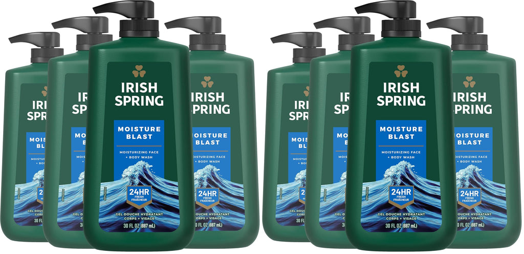 Buy now Irish Spring 5 in 1 Moisturizing Body Wash for Men, Shampoo, Conditioner, Body and Face Wash, and 24 Hour Deodorizer, Paraben-Free, Fresh Eucalyptus & Bergamot Scent, 20 fl oz at indiglob india
