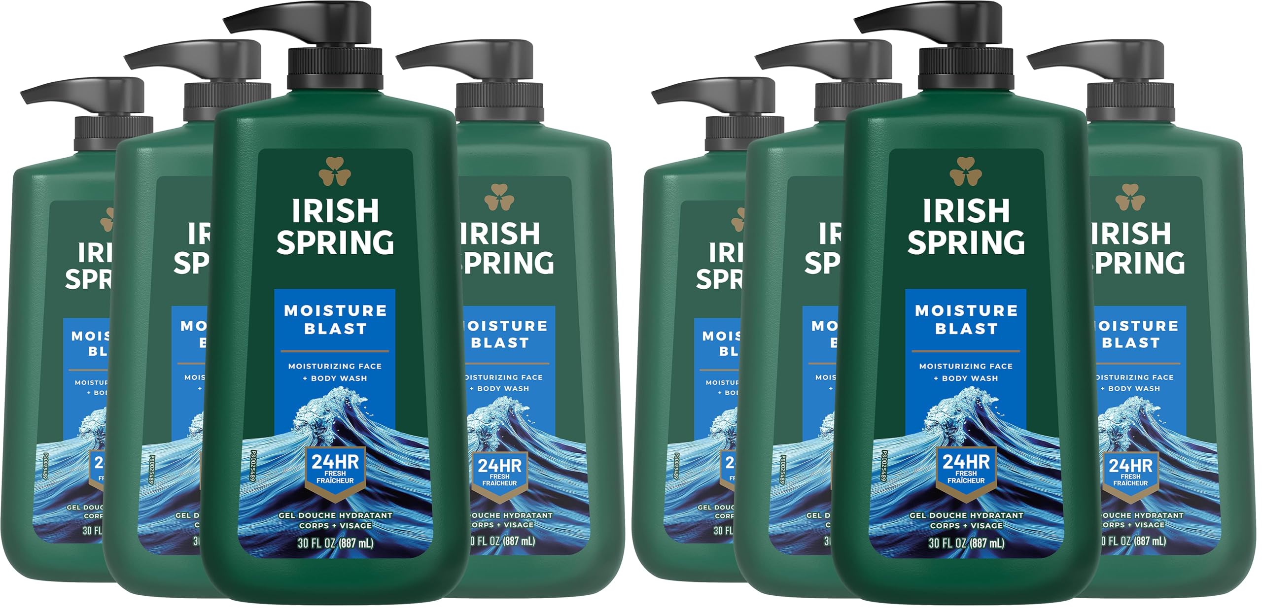 Buy now Irish Spring 5 in 1 Moisturizing Body Wash for Men, Shampoo, Conditioner, Body and Face Wash, and 24 Hour Deodorizer, Paraben-Free, Fresh Eucalyptus & Bergamot Scent, 20 fl oz at indiglob india