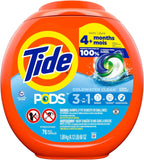 Buy now Tide PODS laundry detergent pacs, 3-in-1 Stain Remover, Odor Fighter, Color Protector, 76 Count, HE compatible, Clean Breeze Scent at indiglob india