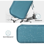 Buy now BOVKE Hard Travel Speaker Case for Bose New SoundLink Flex Speaker (2nd Gen) / Bose SoundLink Flex Bluetooth Portable Speaker, Extra Mesh Pocket for Bose Speaker Charger, Charging Cables, Stone Blue at indiglob india