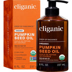 Cliganic Organic Pumpkin Seed Oil, 100% Pure - For Hair & Face | Natural Cold Pressed Unrefined (Pack of 2)
