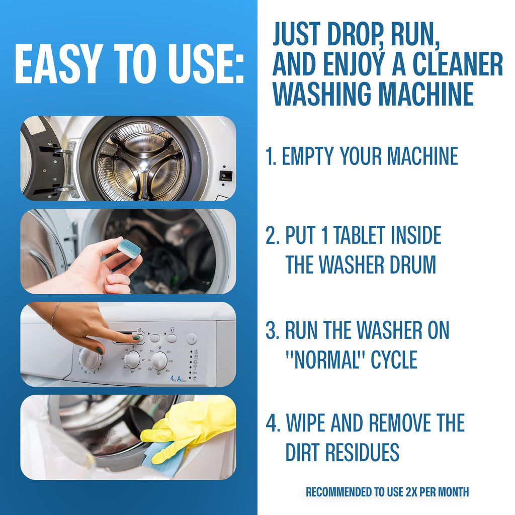 Sudstainables Washing Machine Cleaner Tablets, 24 Count