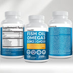 PrimeMD 4-in-1 Fish Oil Omega-3 with D3 K2 CoQ10, Lemon, 120 Softgels | Heart, Brain and Joint Support, Omega 3 with Vitamin D3, K2 and CoQ10, Lemon Flavored Softgels, Fish Oil Supplement