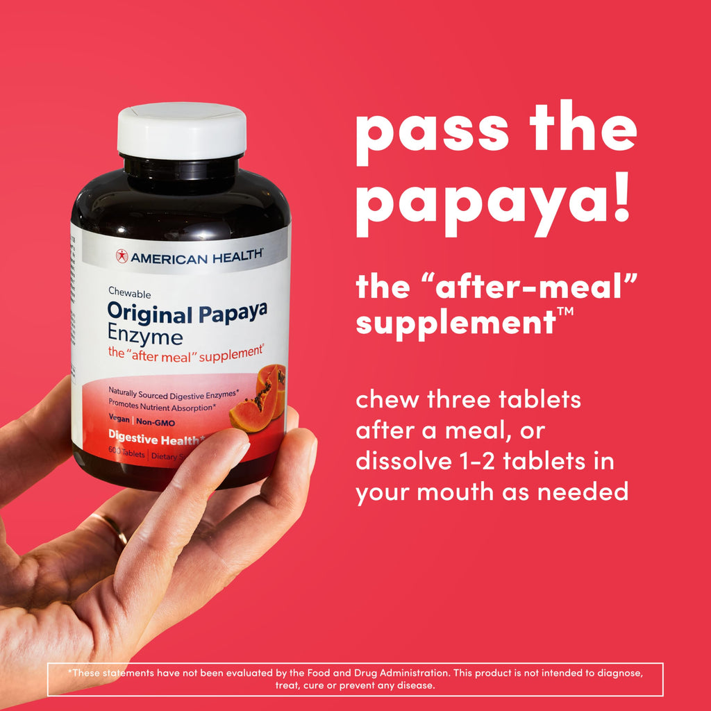 American Health Chewable Original Papaya Enzyme 250 Chwbls