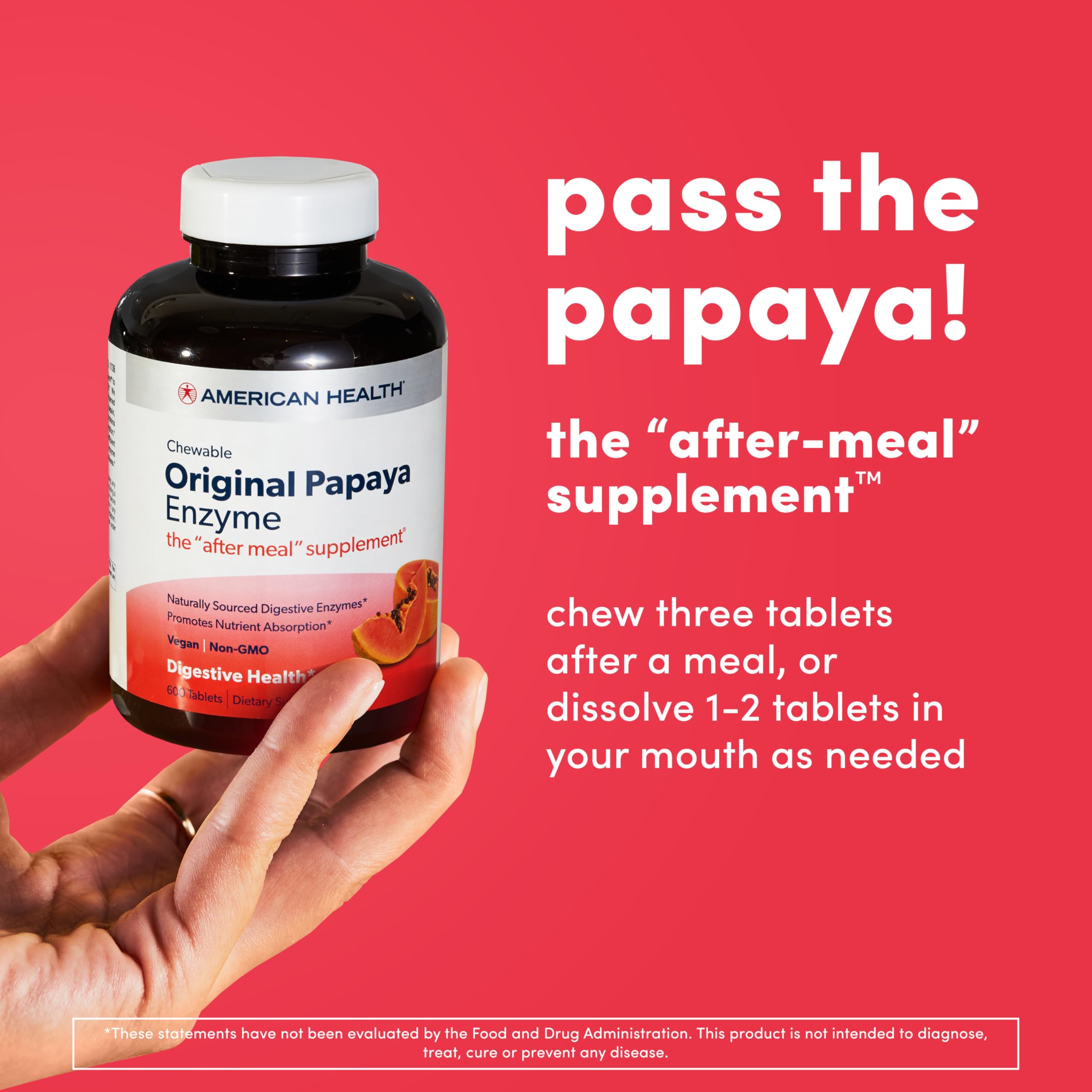 American Health Chewable Original Papaya Enzyme 250 Chwbls