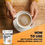 It's Just! - Lion's Mane Mushroom Powder, Natural Raw Superfood, Brain Support, Immune Health, Boost Energy, Non-GMO, 8oz