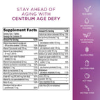 Centrum Age Defy for Women 35 and Over, 60 Tablets | High-Potency Multivitamin and Healthy Aging Supplement ,Multivitamin with Resveratrol, and Niacin for NAD+ Level Support