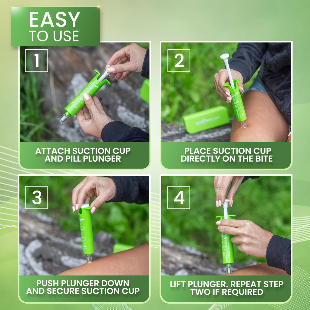 VENOMKILLER Extractor Mosquito Bite Relief Suction Tool - Bug, Insect, Wasp, Snake and Bee Sting Sucker - Just the Thing Needed for Treatment to Stop Itching After Bites - Alternative to Pen Clicker