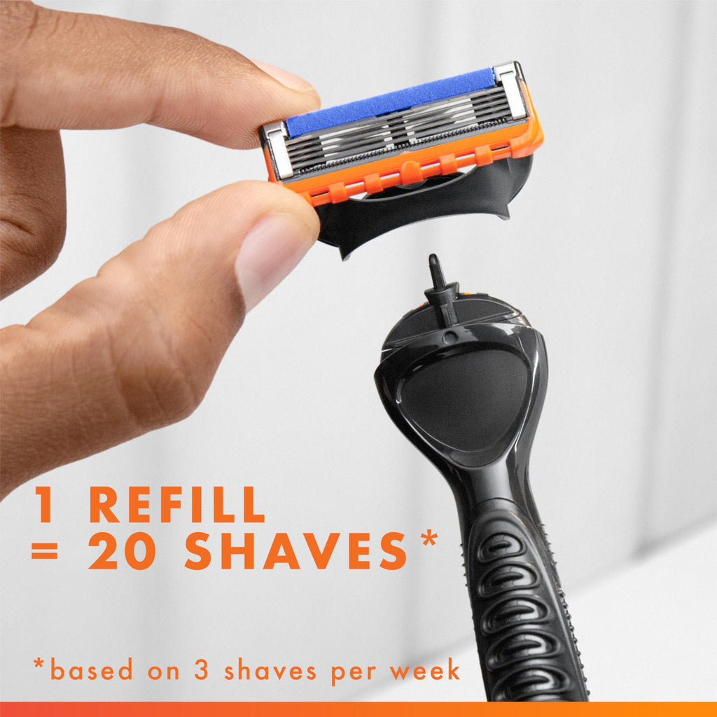 Gillette Fusion5 Power 5-Blade Razor Refills for Men, with Precision Trimmer, 6 Count