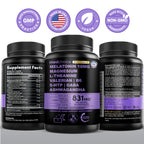 12-in-1 Melatonin Sleep Capsules - 10mg Melatonin Extra Strength with Magnesium and Balanced Blend of Ashwagandha, GABA, Chamomile Extract, L-Theanine & Valerian Root 10:1 Extract (90ct, Pack of 2)