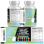 Clean Nutraceuticals GABA 750mg 5 HTP 200mg L Tryptophan 500mg L Theanine 200mg Ashwagandha SAM-e L-Glycine - Mood Support Vitamins for Women and Men with L-Tyrosine 5-HTP (5-Hydroxytryptophan)