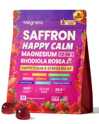 Saffron Gummies Happy Calm, Magnesium Gummies for Women & Men