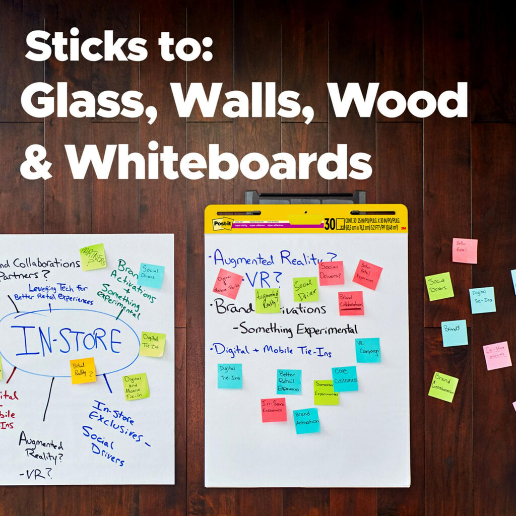 Post-it Super Sticky Mini Easel Pad, 15 x 18 in, White, 3 Pads